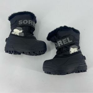 Sorel Winter Snow Boots Baby 6 Black